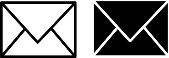 Information icon set email icon black and white on isolated symbol vector