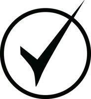 Confirm icon, stock illustration flat design style vector