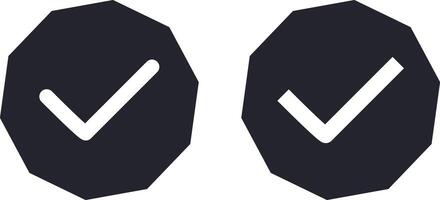 blue white check mark icon. symbol approved check mark icon. black check mark icons vector