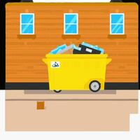 Dumpster Garbage Convenience Management Bin vector