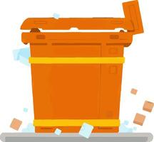 Dumpster Garbage Waste Building Recycling vector