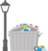 Dumpster Cycle Waste Removal Bin vector