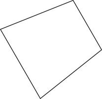 A square with a black line on it vector
