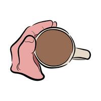I like coffee and want to drink it vector