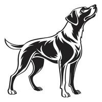 a black and white drawing of a dog with a white background vector
