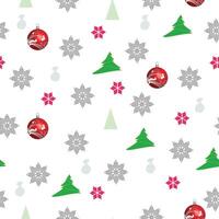 Christmas tree and snowflakes pattern vector