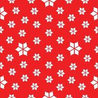 A red background with white snowflakes vector