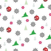 Christmas tree and snowflakes pattern vector