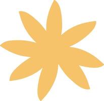 Yellow flower abstract shape isolated on white background vector