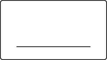 Signature box outline isolated on white background vector
