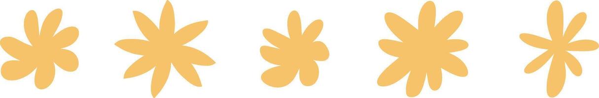 Decorative abstract flower shape collection vector