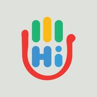 Highfive logo design or H5 logo design vector