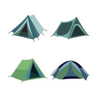 Camping Tool Elements Set of Camp Tent Adventure Explore vector