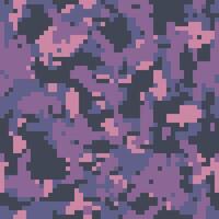 Digital camouflage pattern background, seamless classic military clothing style. Masking army camo, repeat print for Wallpapers or prints on fabric. Purple colors, violet texture. vector