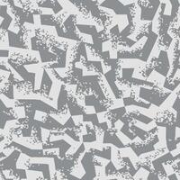 White snow urban camouflage seamless pattern. Modern military two color camo texture. Winter masking color vector