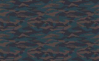 Abstract halftone seamless camouflage, led style texture. Dot pattern in dark khaki green brown colors, camo digital background. Pixel art wallpaper vector