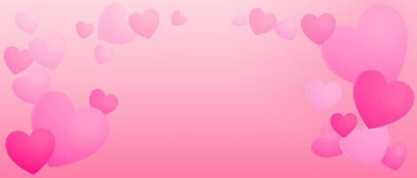 heart red pink color gradient background vector