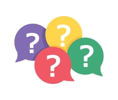 speech bubbles with question mark vector