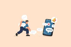Social Media Communication with Speech Bubble Illustration. Presentations, or Digital Marketing Campaigns Aimed at Enhancing user Interaction and Engagement. vector