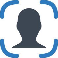 Face Recognition illustration with isolated background vector
