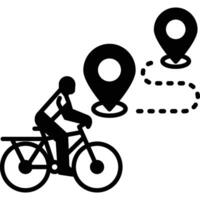 Cycle tour illustration with isolated background vector