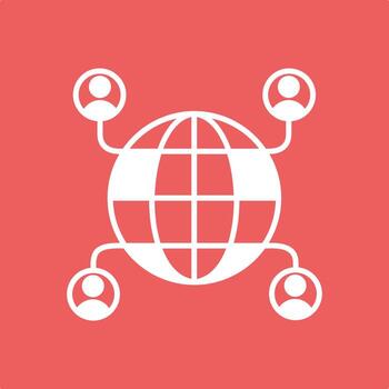 Global Connection illustration with isolated background vector