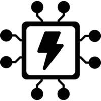 Processor illustration with isolated background vector