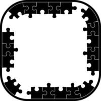 square puzzle frame without background vector