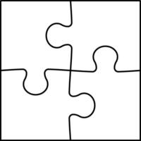 black square puzzle without background vector