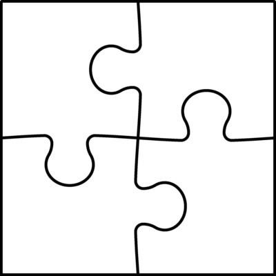 black square puzzle without background