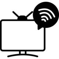 Smart TV illustration with isolated background vector