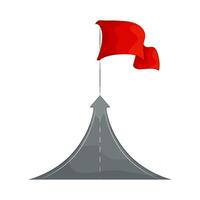 Go straight with the flag in front vector