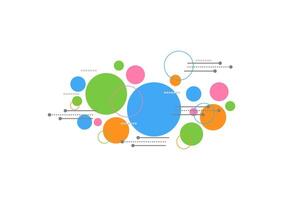 Vibrant abstract with colorful geometric circle shape isolated on a white background. vector