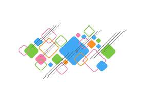 Vibrant abstract with colorful geometric square shape isolated on a white background. vector