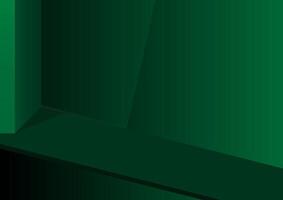 Green empty room studio wall with step floor abstract background. The minimal scene for mockup product display presentation and showcase. vector