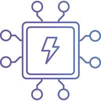 Processor illustration with isolated background vector
