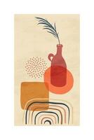 A painting of a vase and a bowl vector
