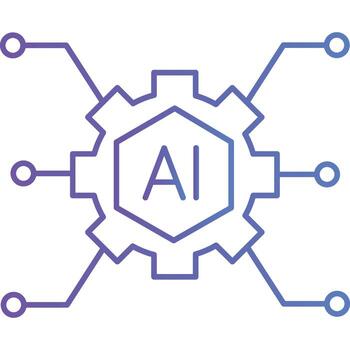 Artificial Intelligence illustration with isolated background vector