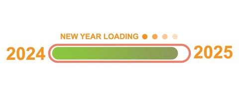 Loading 2024 to 2025 gradient progress bar. Happy new year 2025 welcome. Year changing from 2024 to 2025. end of 2024 and starting of 2025. reaching New Year Wishes 2025. start goal and planning vector