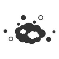 Dust sand in pollution air icon isolated illustration. vector