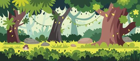 Deep Forest Scene vector