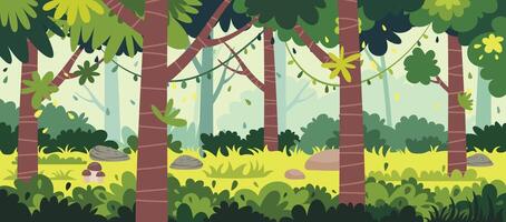 Deep Forest Scene vector