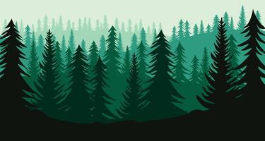 Blank Mountains And Forest Scene vector