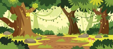 Deep Forest Scene vector