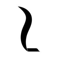 Abstract Letter-L Pattern in Black vector