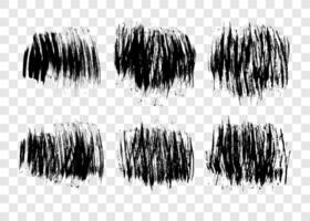Set of six Scribble Smears vector