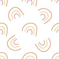 Seamless pattern with colorful rainbows on white background vector