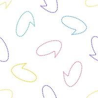 Seamless pattern with colorful dashed arrows on white background vector