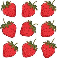 Strawberry Illustration Set Perfect for Web and Print vector