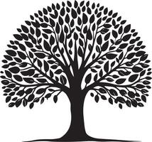 Minimalist Tree Silhouette Art for Creative Projects vector